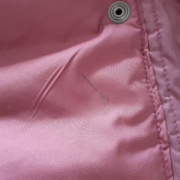 Eddie Bauer Goose Down Full Zip & Snap Vest with Faux Fur Collar Red Size L - Picture 11 of 14